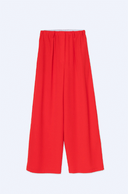 Alysi Wide Leg Pant - Red