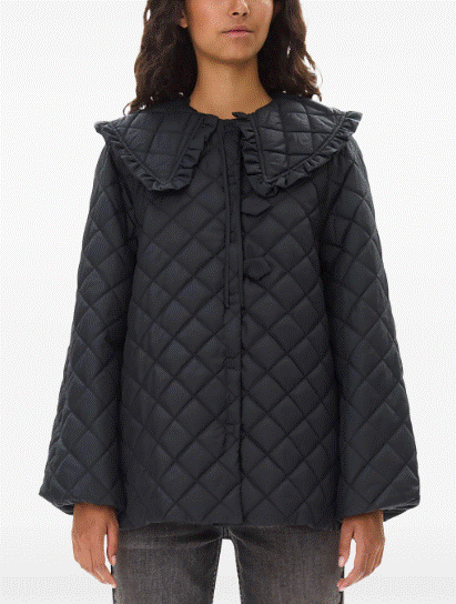 Ganni  Ripstock Quilt Jacket - Black