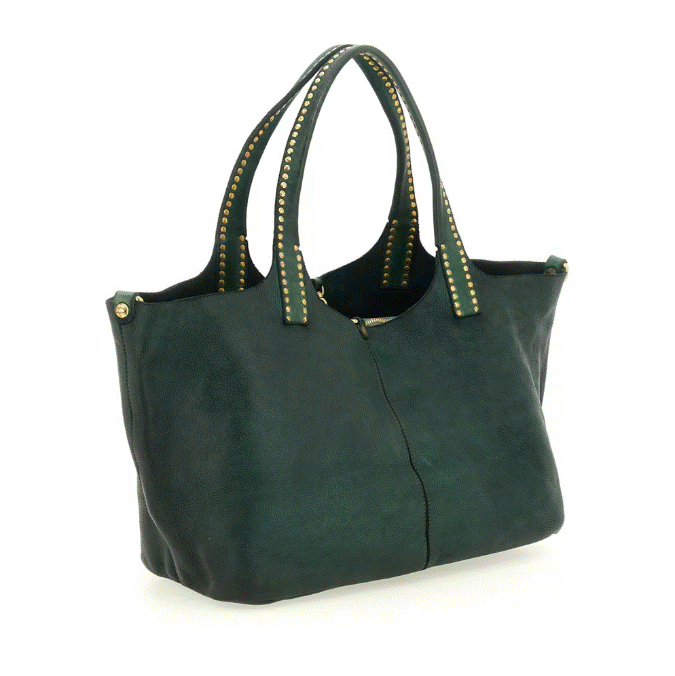 Campomaggi Kura Shopping Bag - Bottle Green