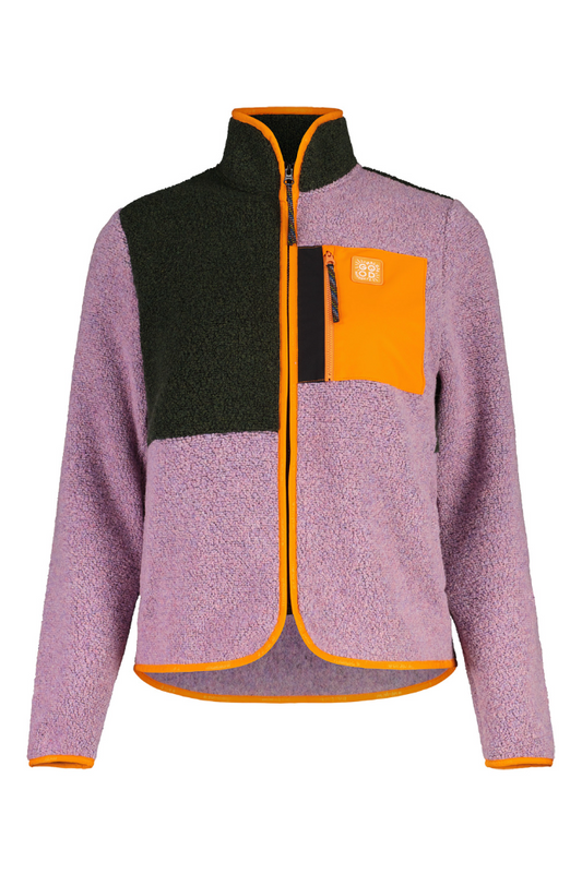 Maloja VallettaM Fleece Jacket - Orange Sun Multi