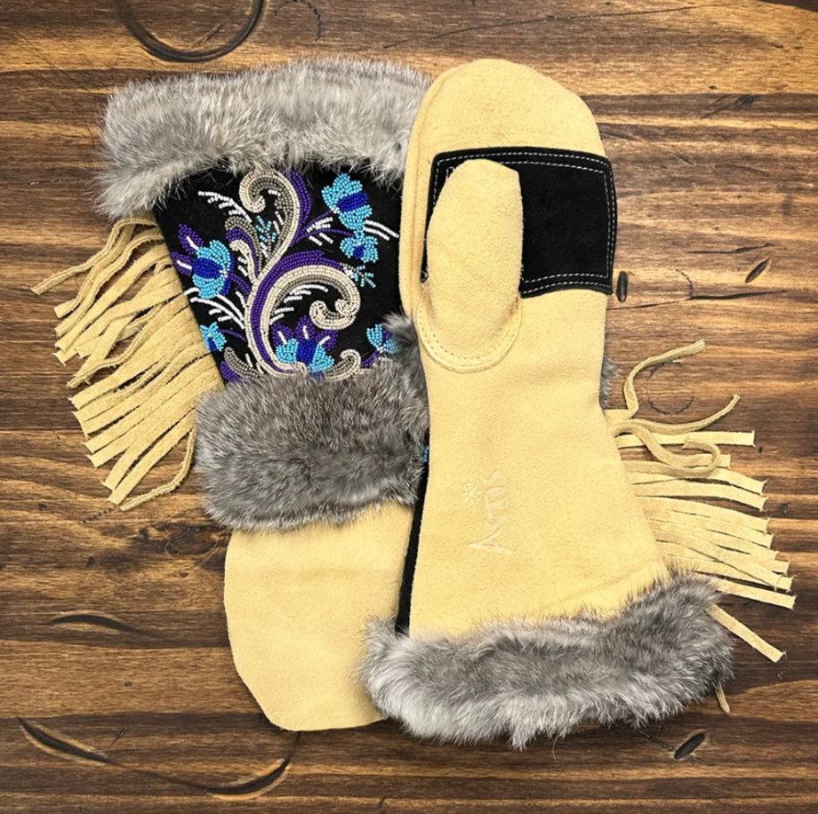 Astis Long Cuff Suede Mitten - Pickerel