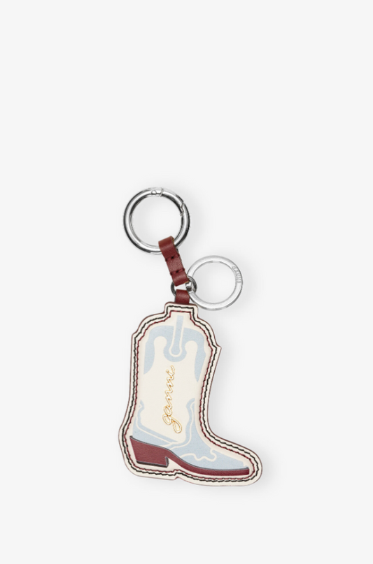 Ganni Western Boot Keychain - Blue