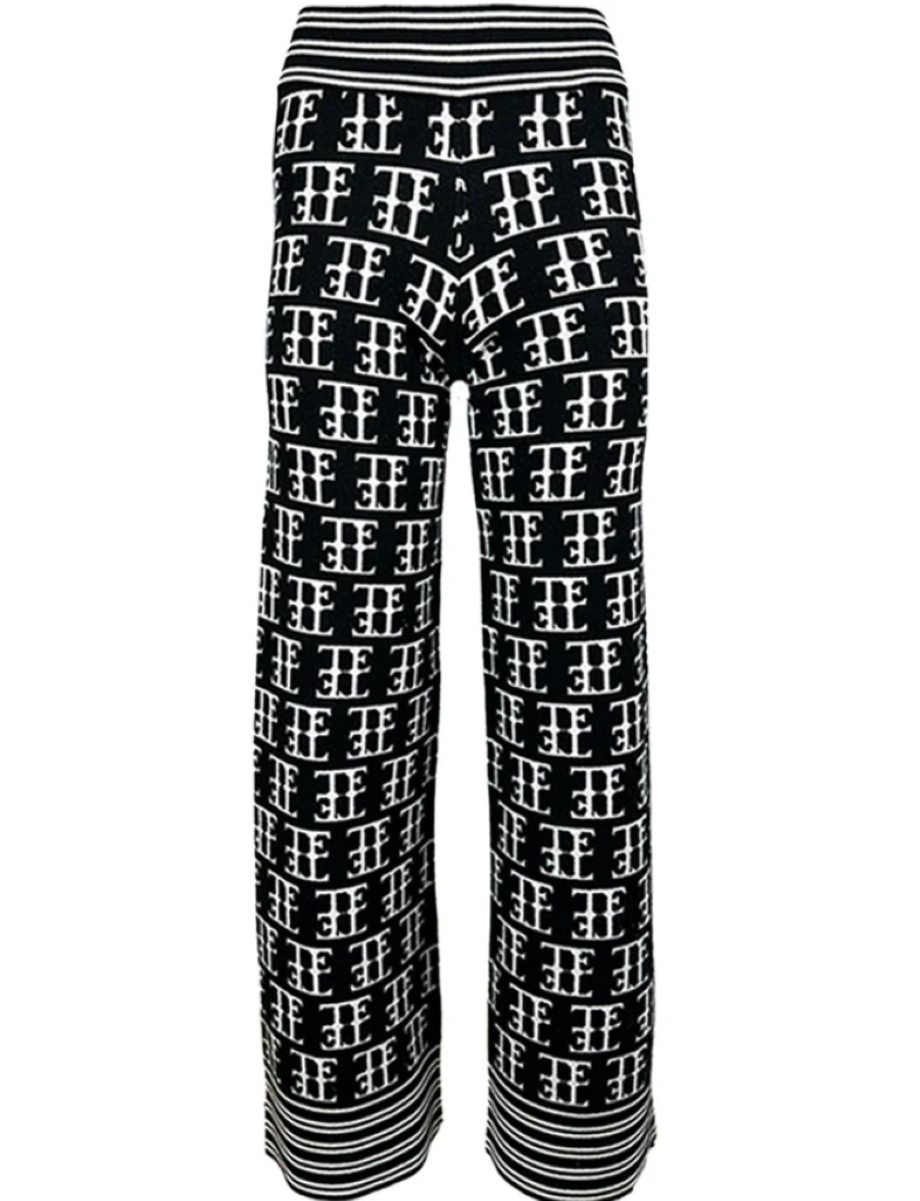 Team Event Jacquard Knit Pant - Black/Snow