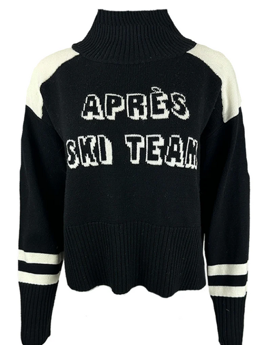 Team Event "Après Ski Team" Funnel Neck Sweater - Black/Snow