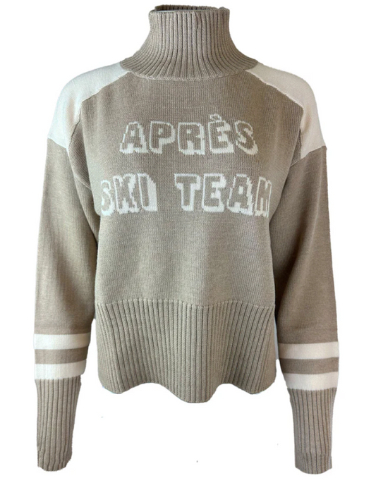 Team Event "Après Ski Team" Funnel Neck Sweater - Desert/Glacier