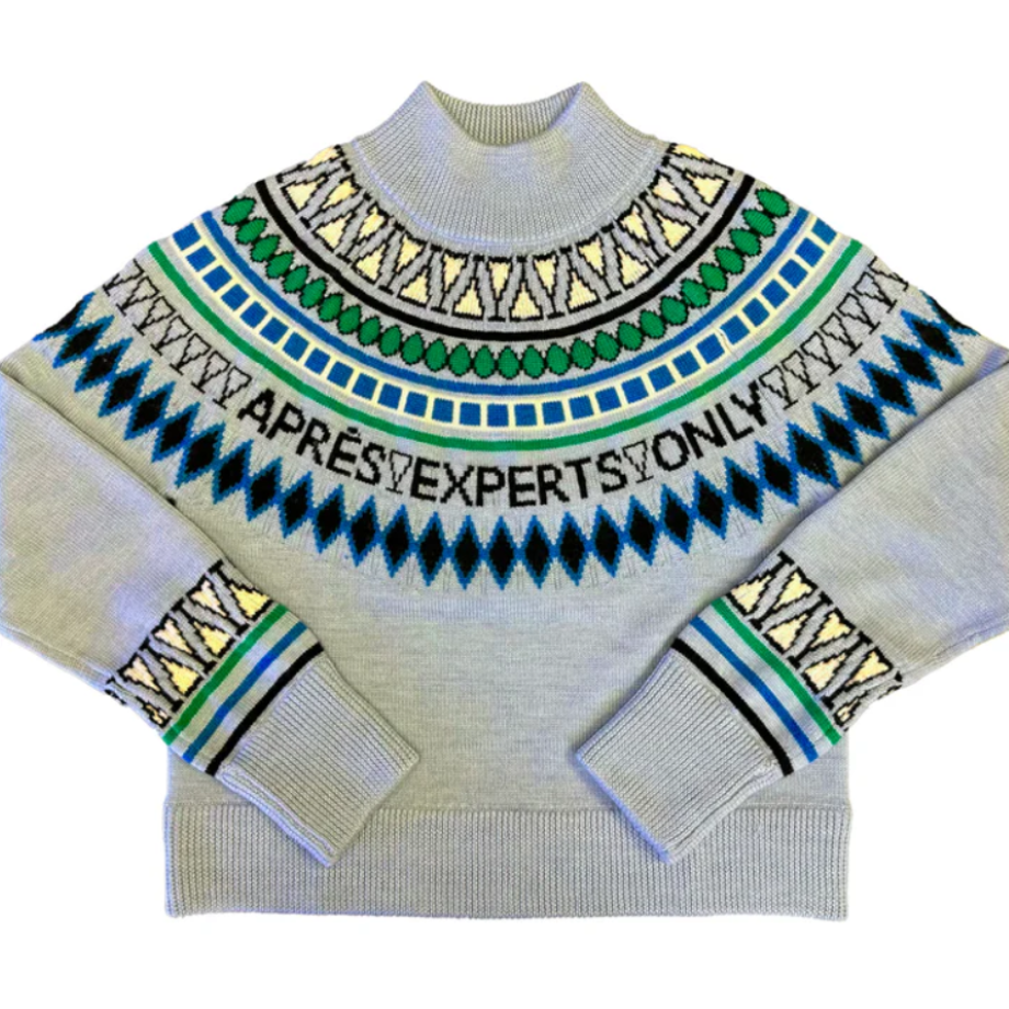 Team Event "Après Experts Only" Fair Isle Sweater - Cornice Blue/Multi