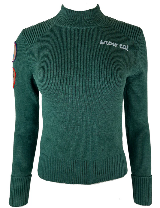 Team Event "Snow Cat" Sweater - Spruce Green