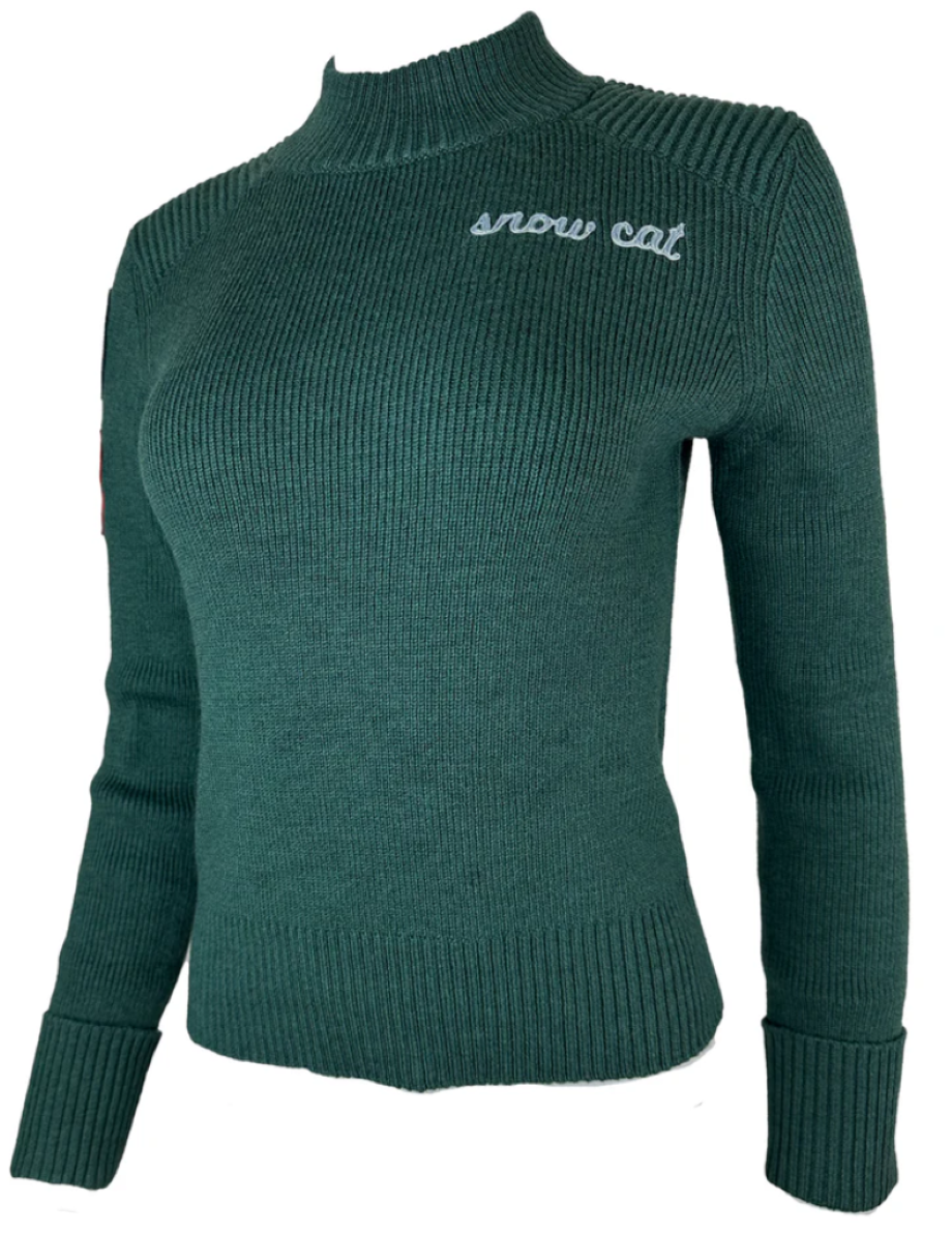 Team Event "Snow Cat" Sweater - Spruce Green