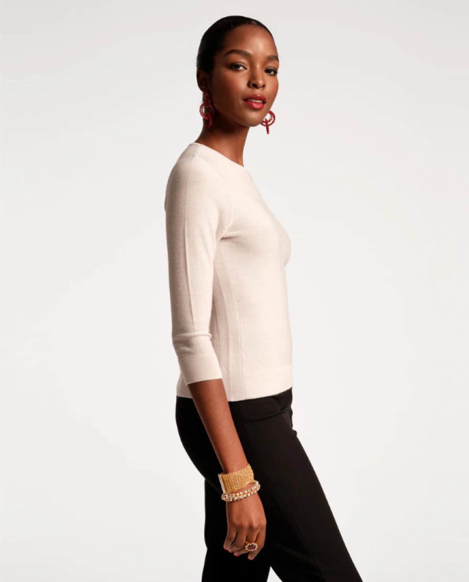 Frances Valentine Rebekah Knit Top - Champagne