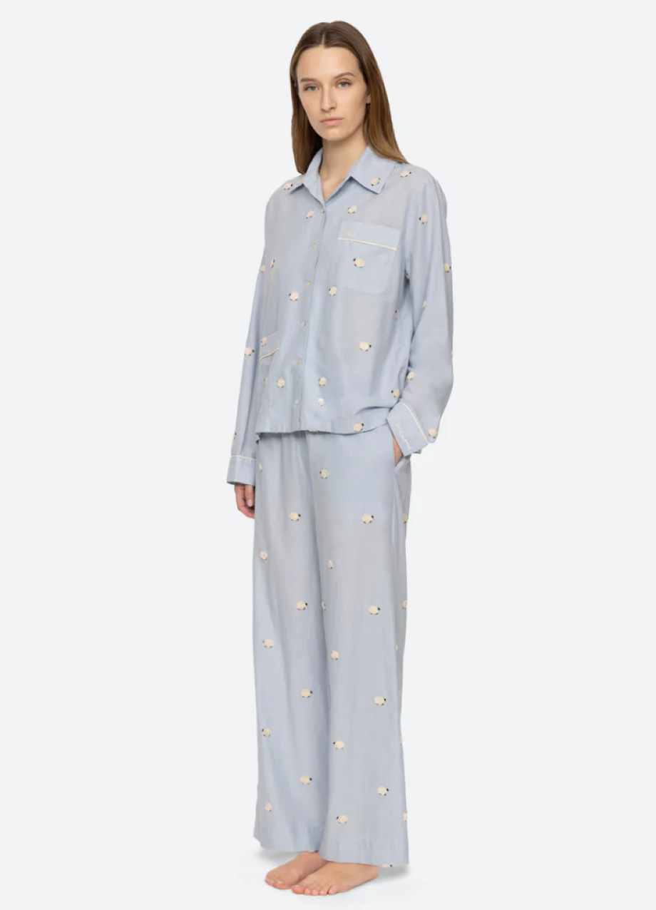 Sea-NY Sheep PJ Set - Sky