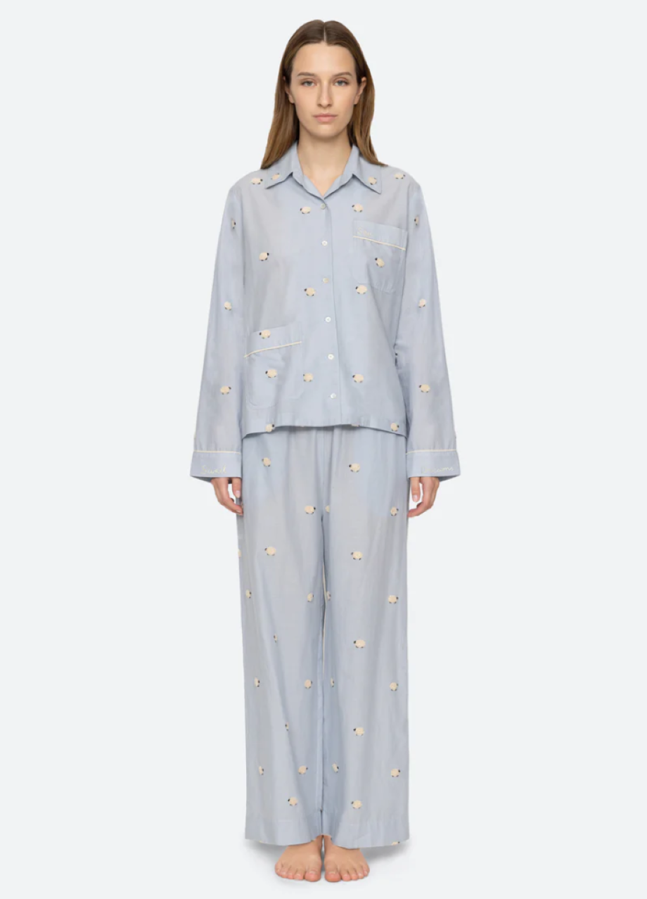 Sea-NY Sheep PJ Set - Sky