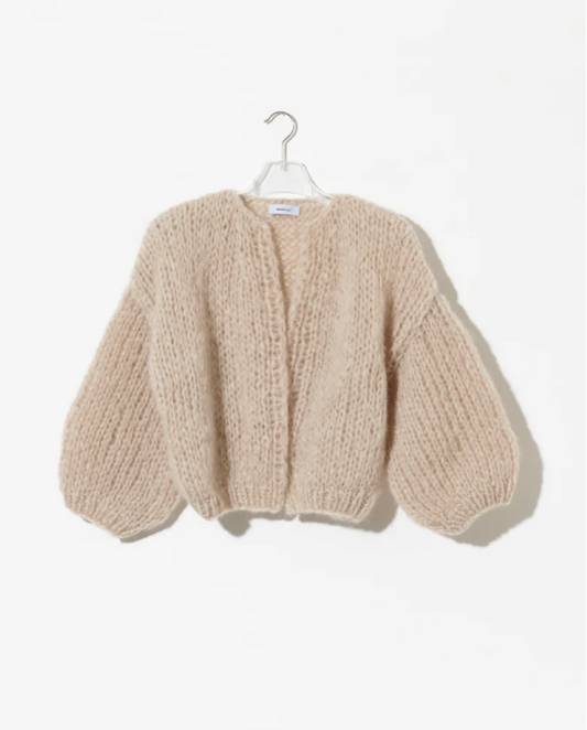 Maiami Mohair Bomber Cardigan - Beige