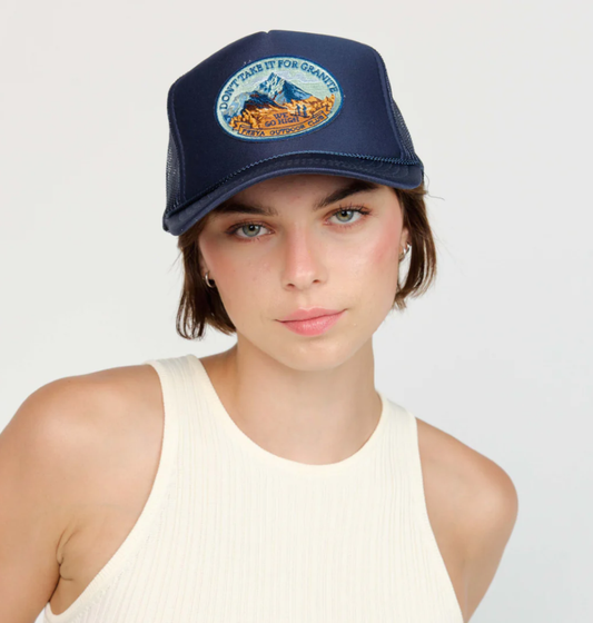 Freya "Don't Take It For Granite" Trucker Hat - Navy