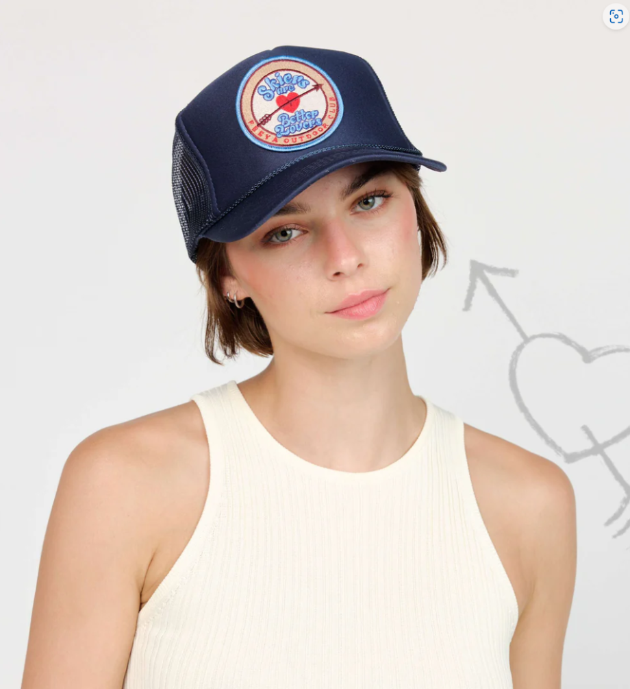 Freya "Skiers Are Better Lovers" Trucker Hat - Navy