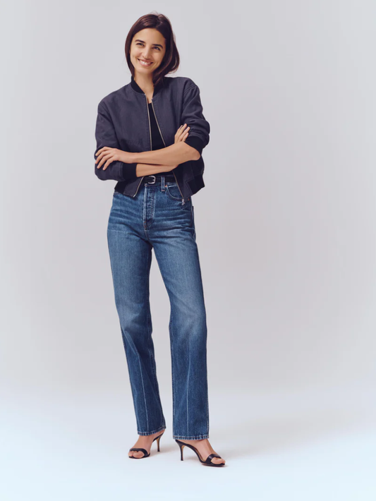 Alex Mill Carla High Rise Straight Jean - Vintage Dark Indigo