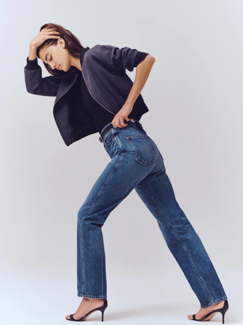 Alex Mill Carla High Rise Straight Jean - Vintage Dark Indigo