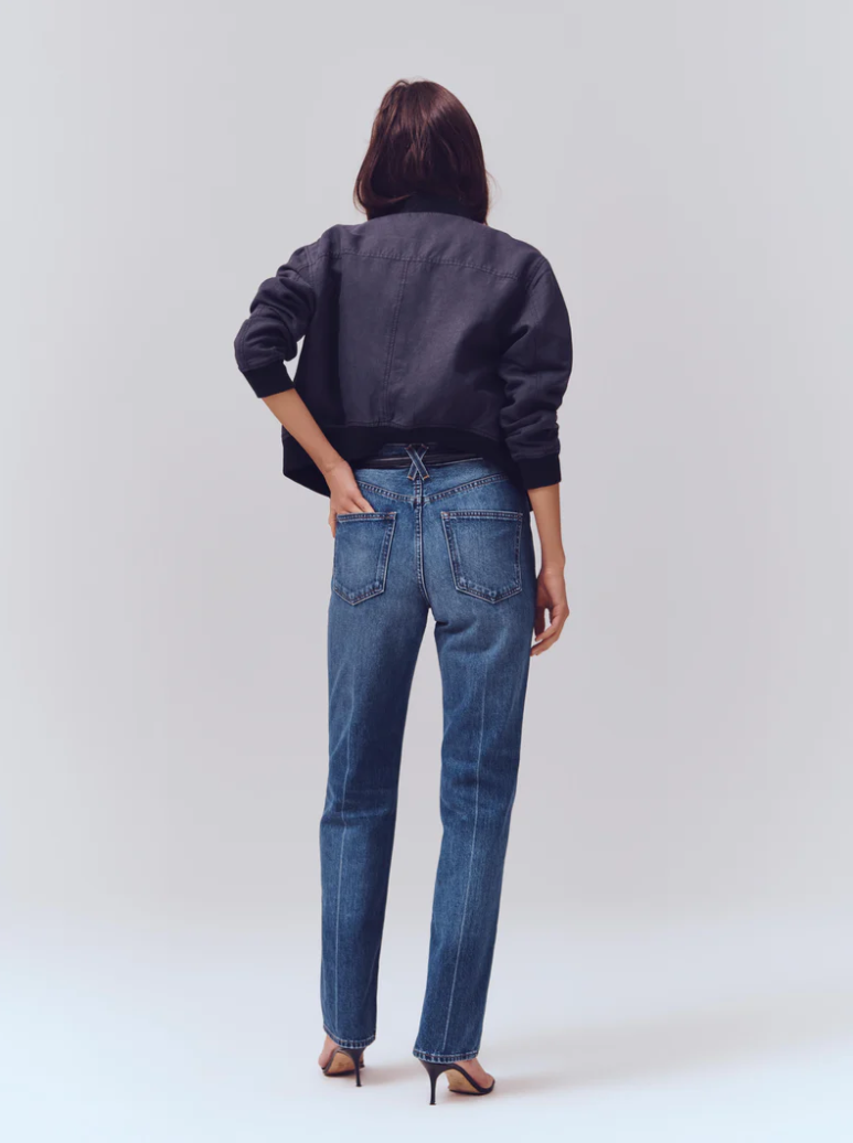 Alex Mill Carla High Rise Straight Jean - Vintage Dark Indigo