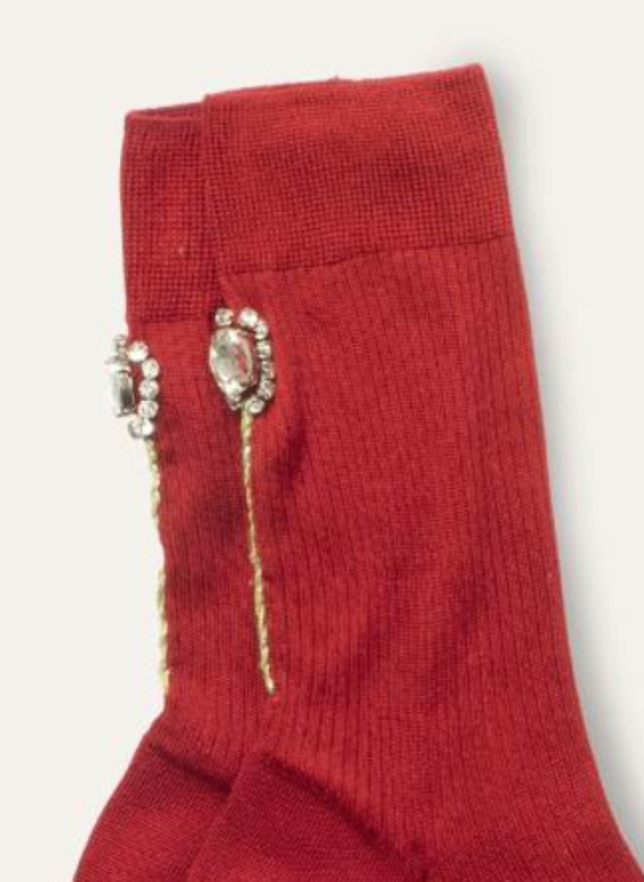 Maria La Rosa Leonora Sock - Red