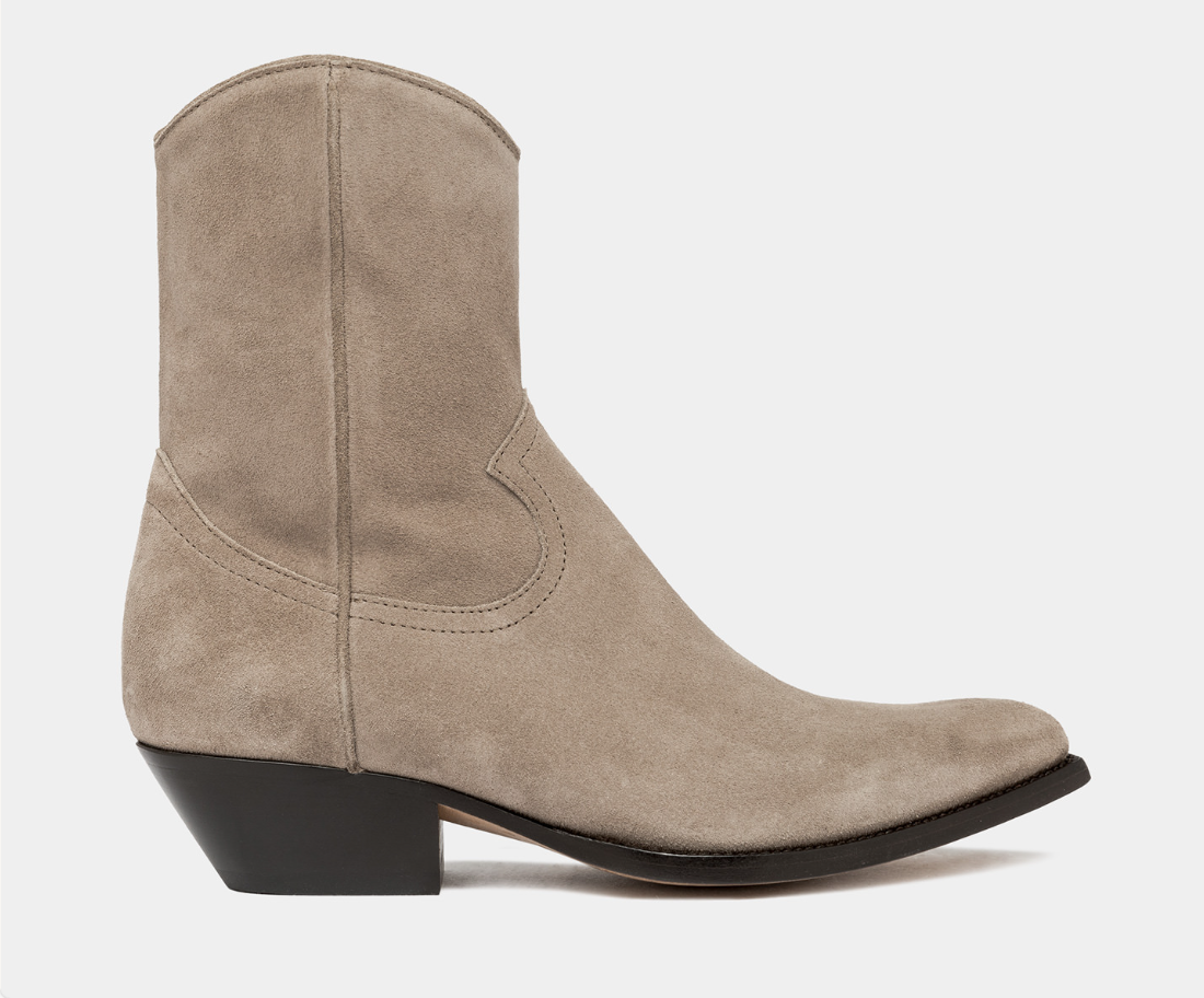 Buttero Flee Suede Ankle Boot - Nude