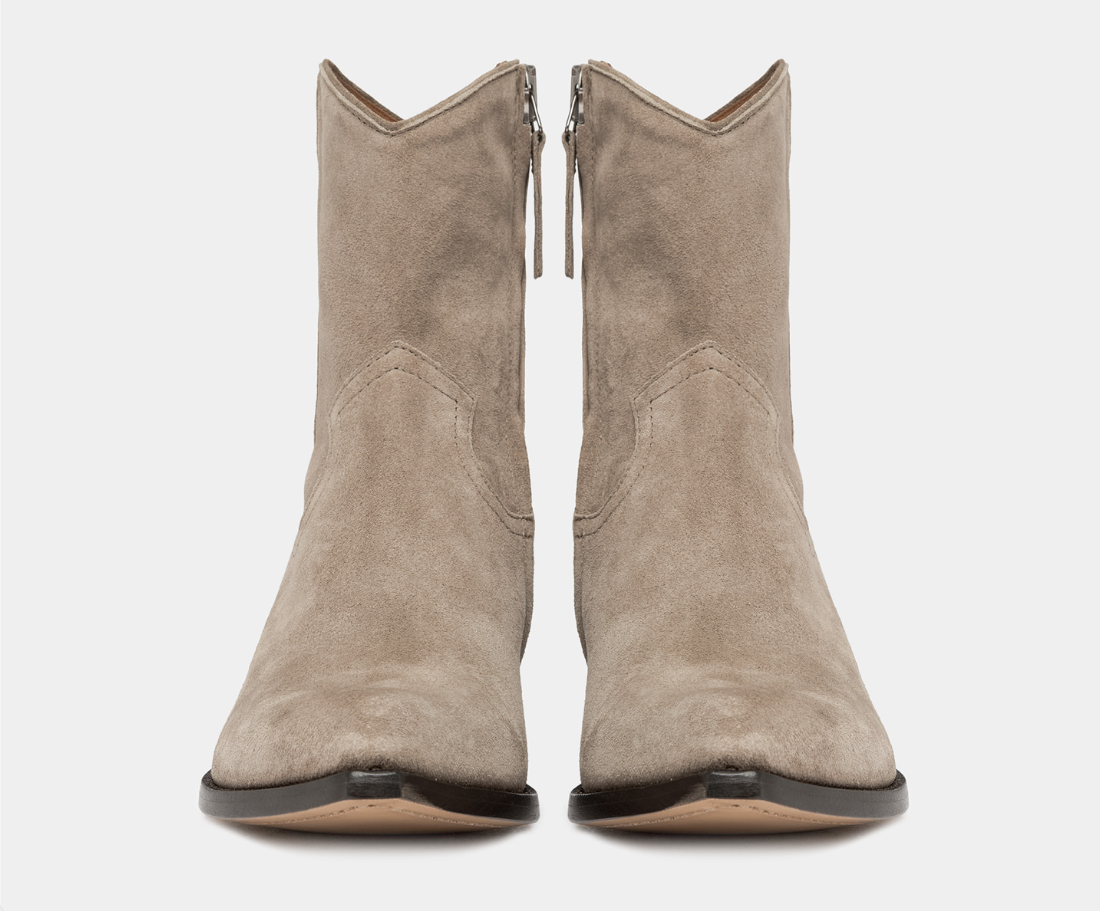 Buttero Flee Suede Ankle Boot - Nude