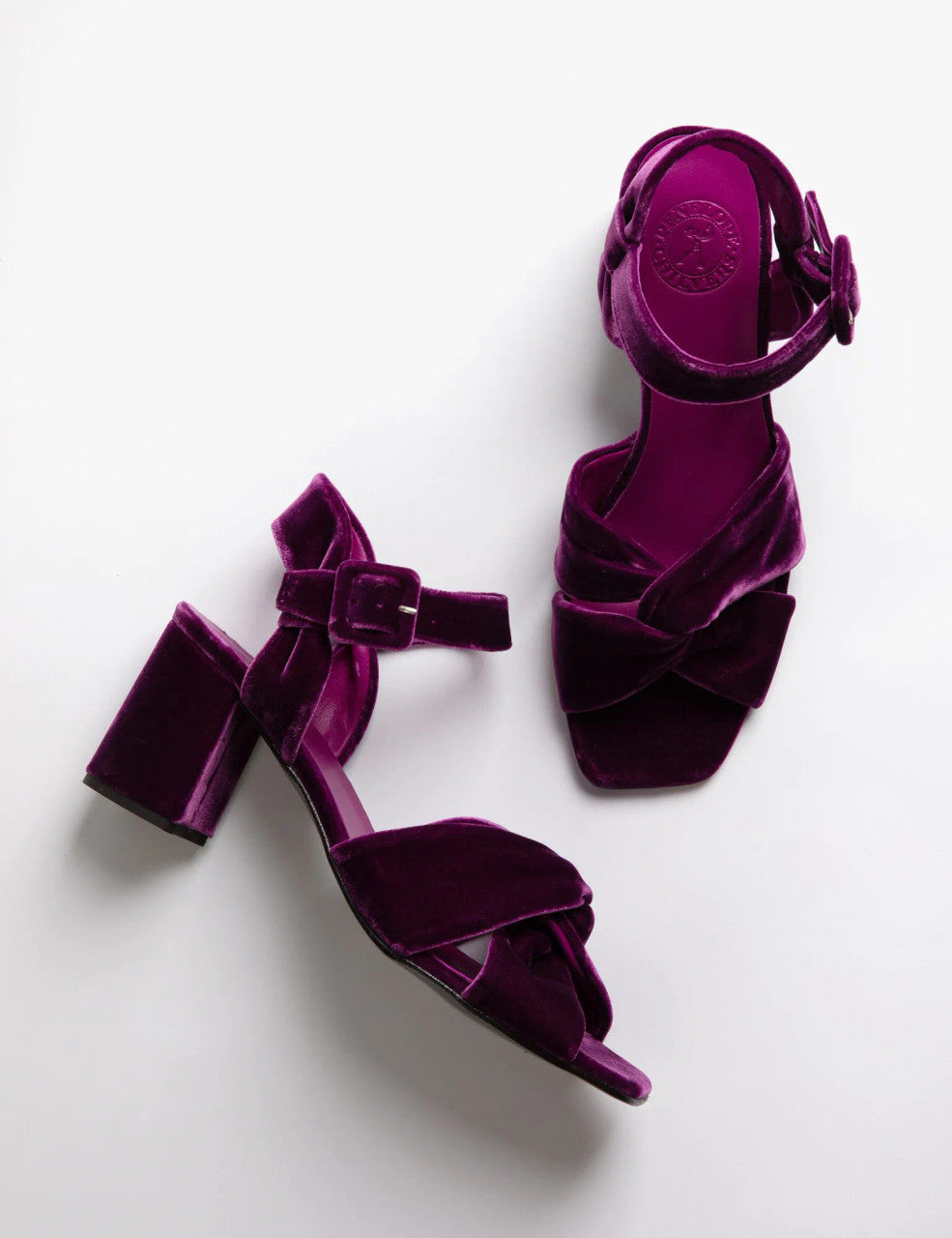 Penelope Chilvers Infinity Velvet Sandal - Bouganvillia